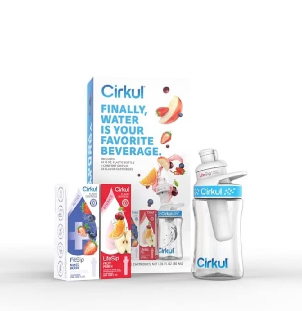 Cirkul 12 oz Plastic Water Bottle Starter Kit