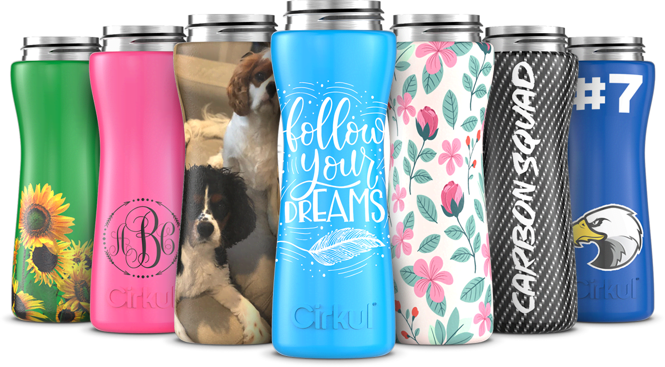 Custom 22oz. Stainless Steel Bottle & Comfort Grip Lid