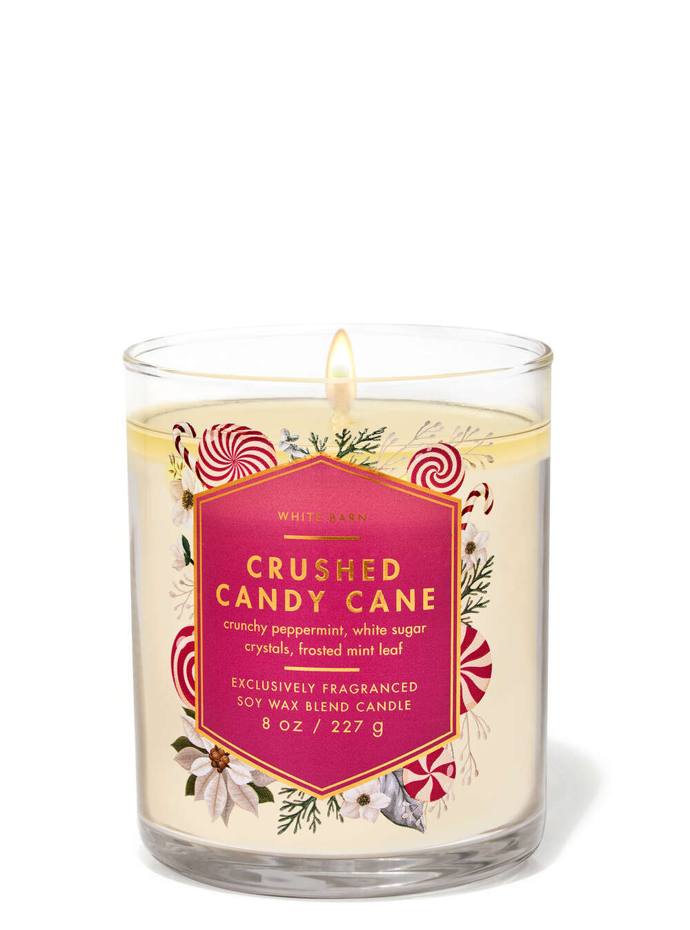 Crushed Candy Cane Single Wick Candle