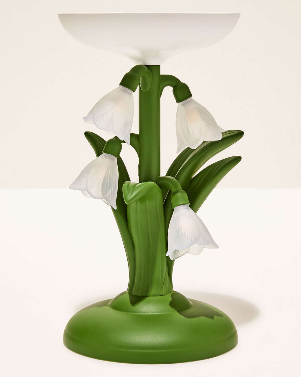 Snowdrop Dream Light-Up Pedestal 3-Wick Candle Holder