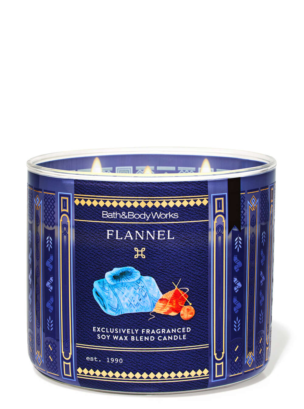 Flannel 3-Wick Candle