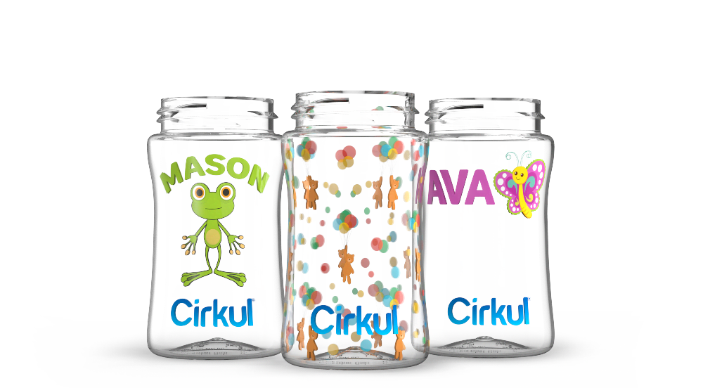 Custom 12oz. Plastic Bottle & Comfort Grip Lid