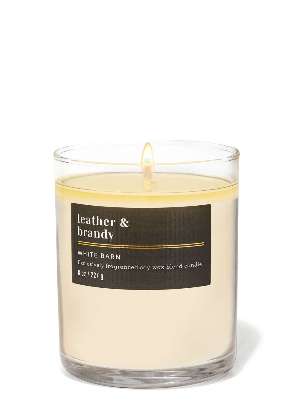 Leather & Brandy Single Wick Candle