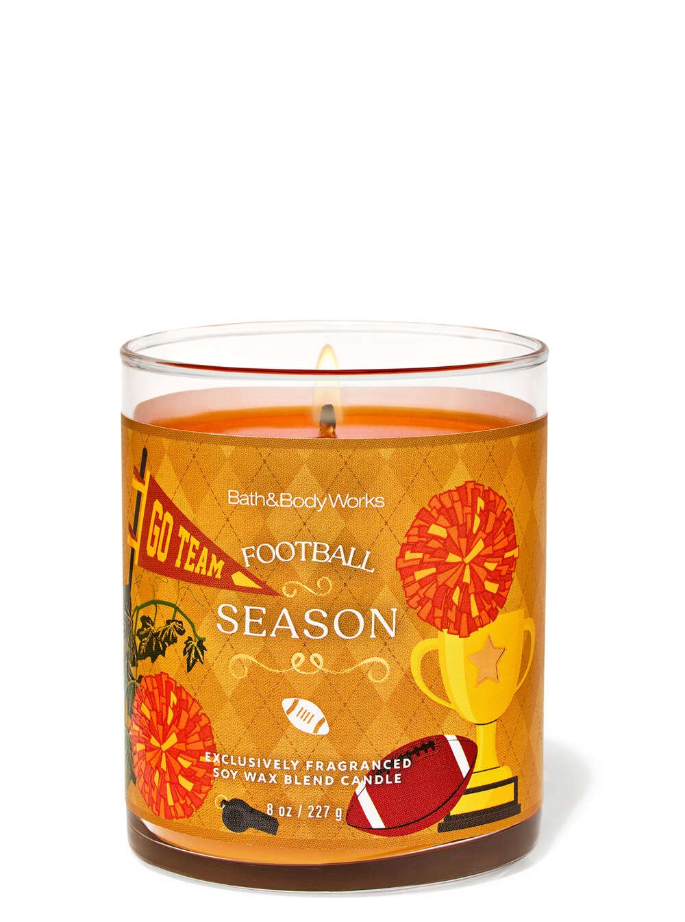 Football Season Single Wick Candle