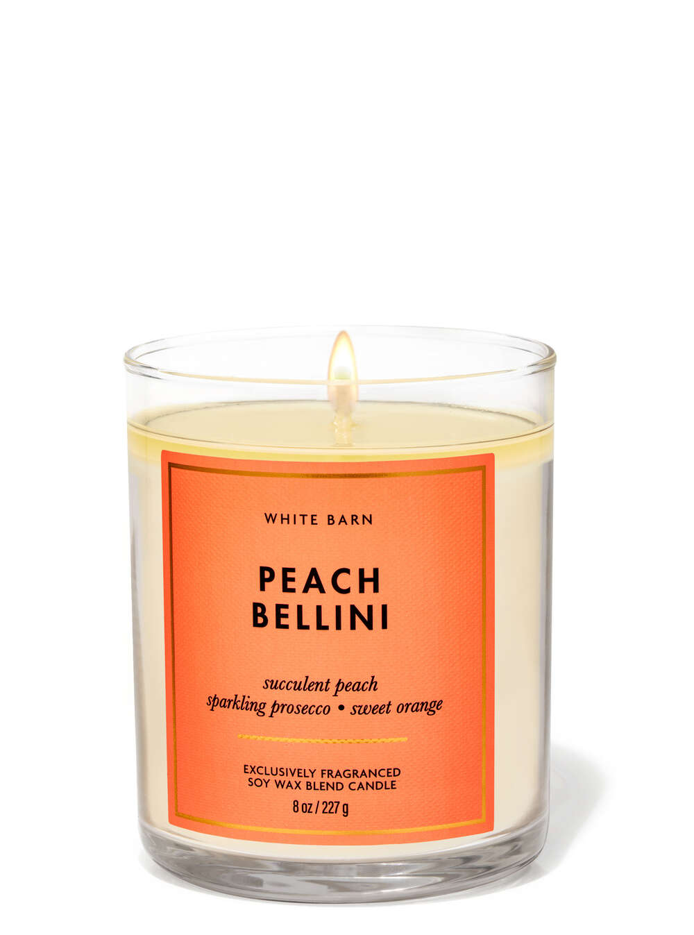 Peach Bellini Single Wick Candle