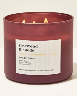 Rosewood & Suede 3-Wick Candle
