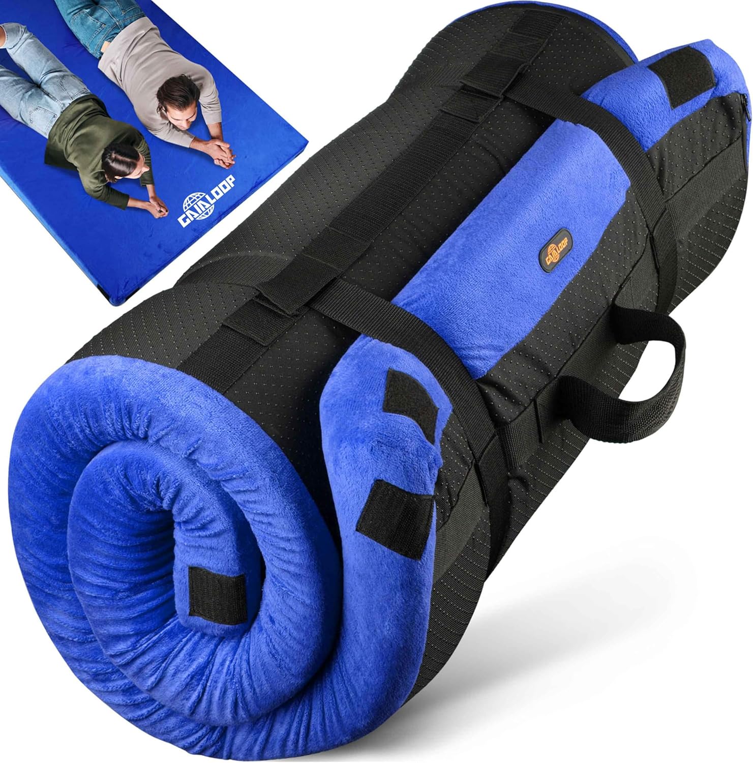 Thick Memory Foam Camping Pad Futon Mattress Full Portable Floor Sleeping Mat Sleepover Guest Bed Roll Up Mattress for Indoor Outdoor Travel