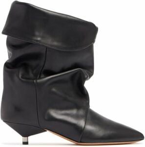 Black Pu Fashion Ankle Boots CI1