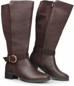 Casual Brown Knee High Boots CI18