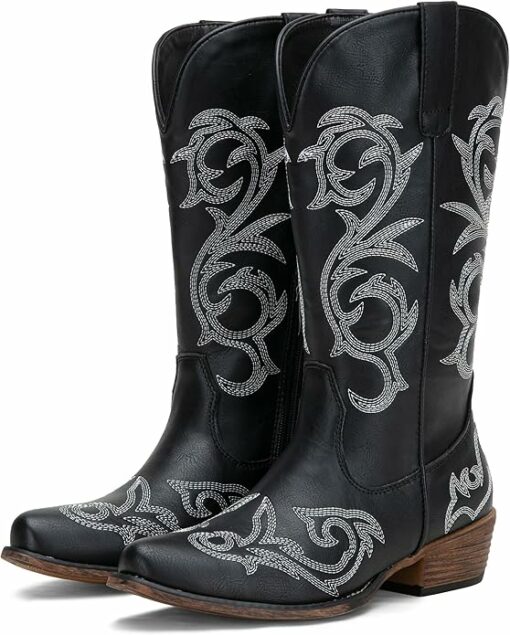 Western Embroidered Cowgirl Boots CI37
