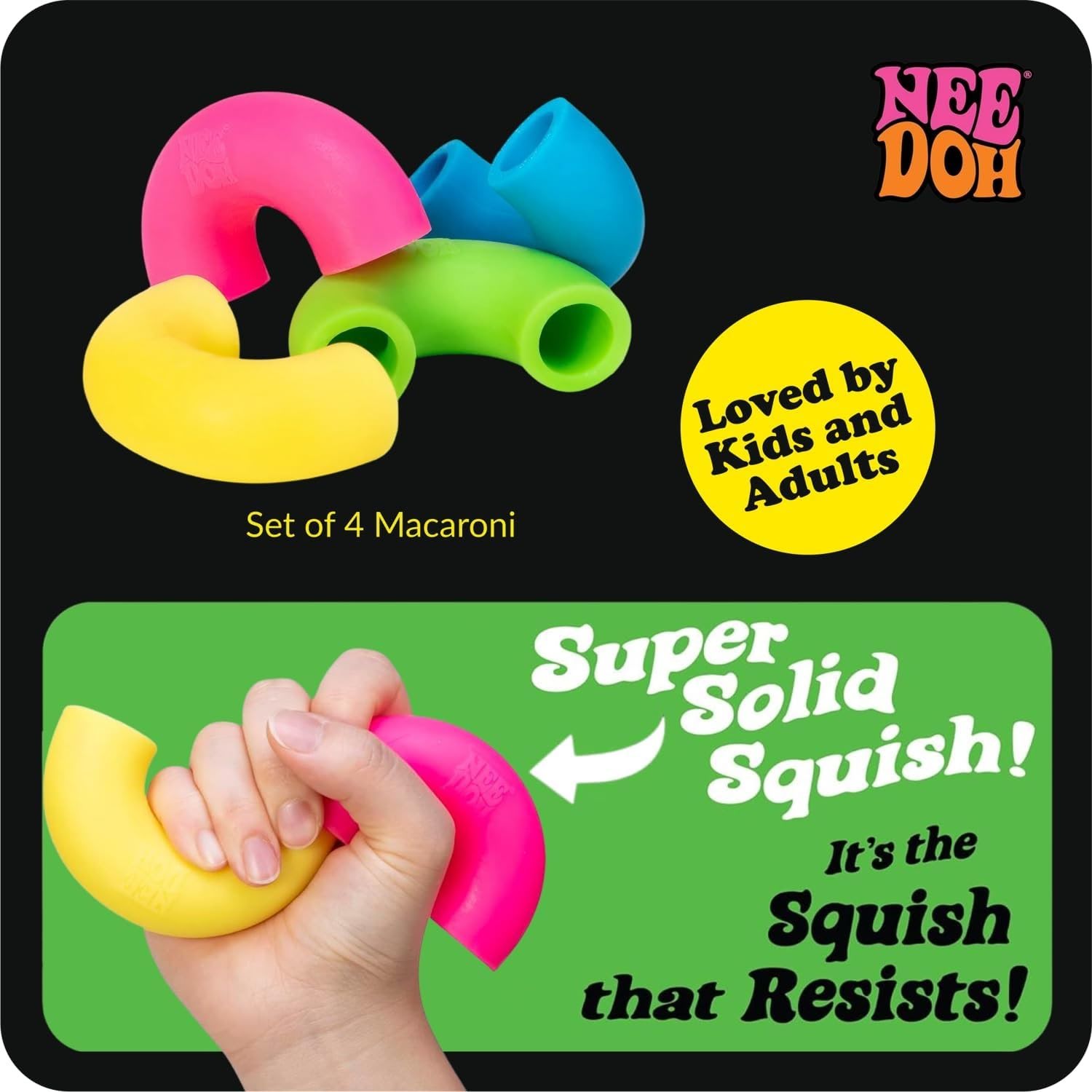 NeeDoh Mac 'N' Squeeze – 4 Squishy Noodles – Assorted - Image 7