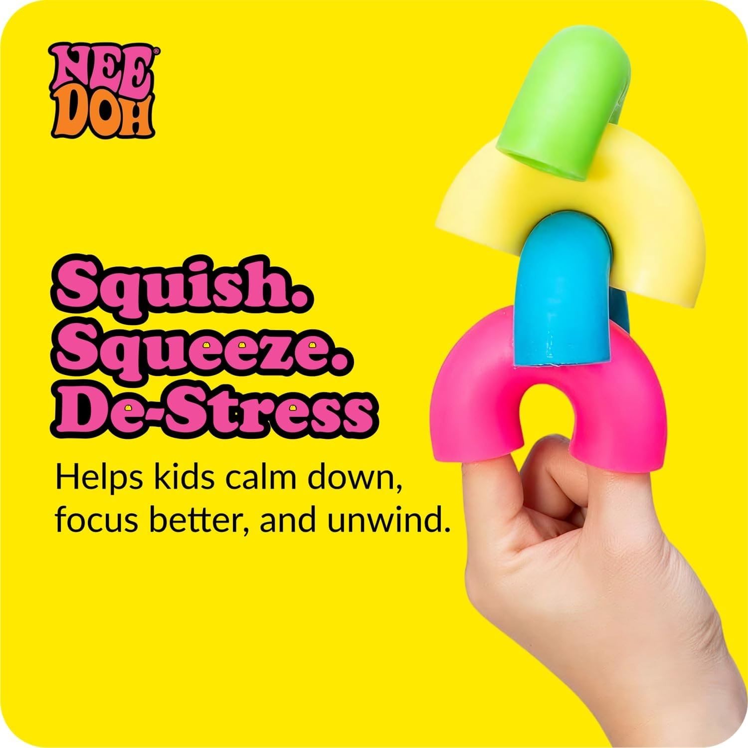 NeeDoh Mac 'N' Squeeze – 4 Squishy Noodles – Assorted - Image 6