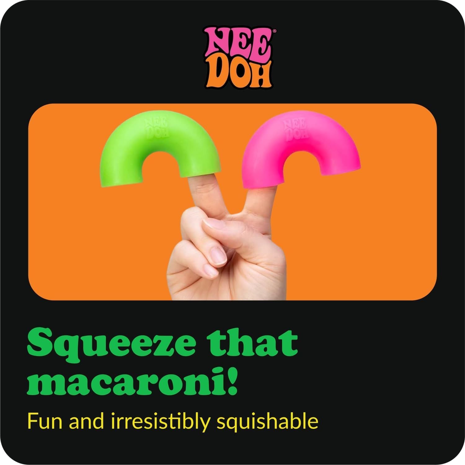 NeeDoh Mac 'N' Squeeze – 4 Squishy Noodles – Assorted - Image 3