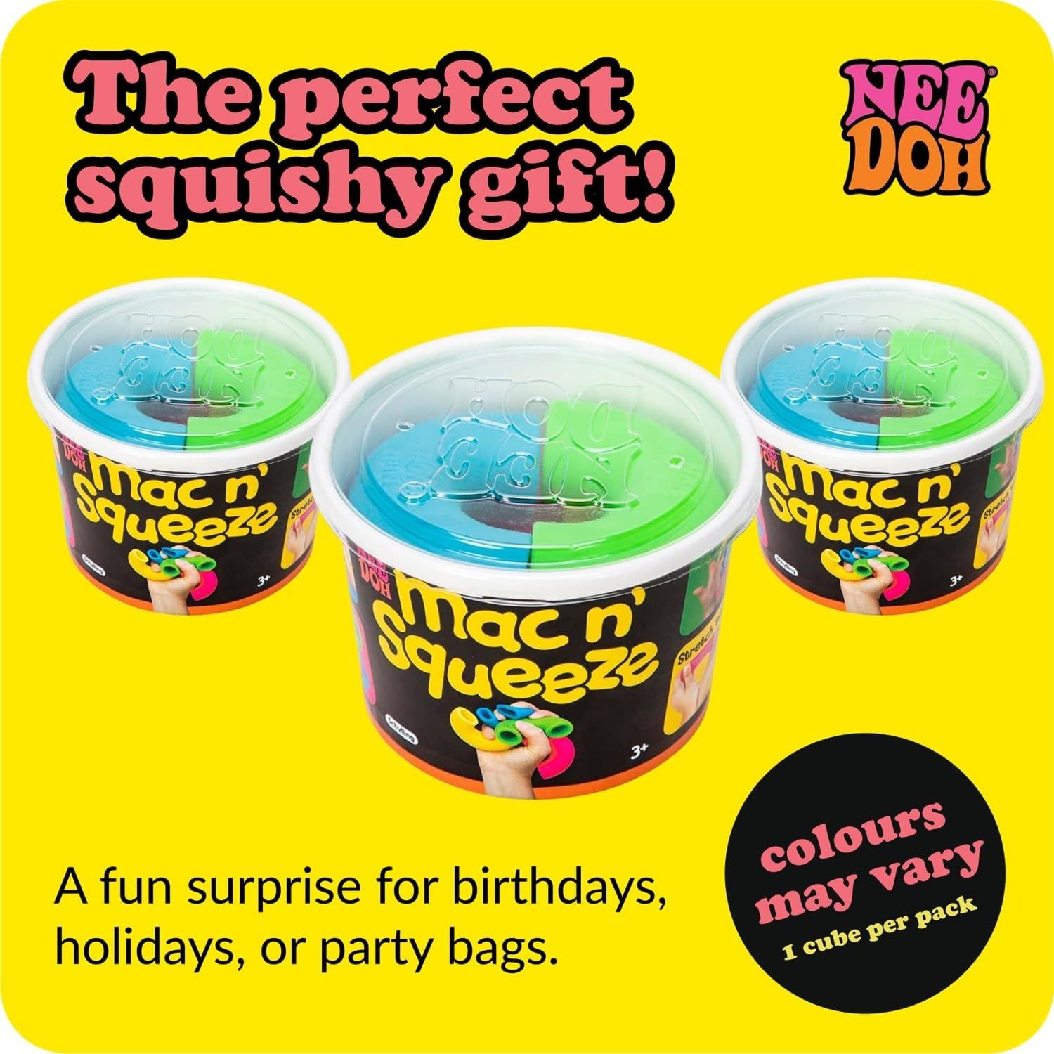 NeeDoh Mac 'N' Squeeze – 4 Squishy Noodles – Assorted - Image 4