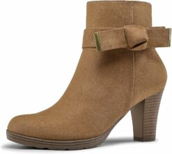 Brown Bow Chunky Heel Office Boots CI36