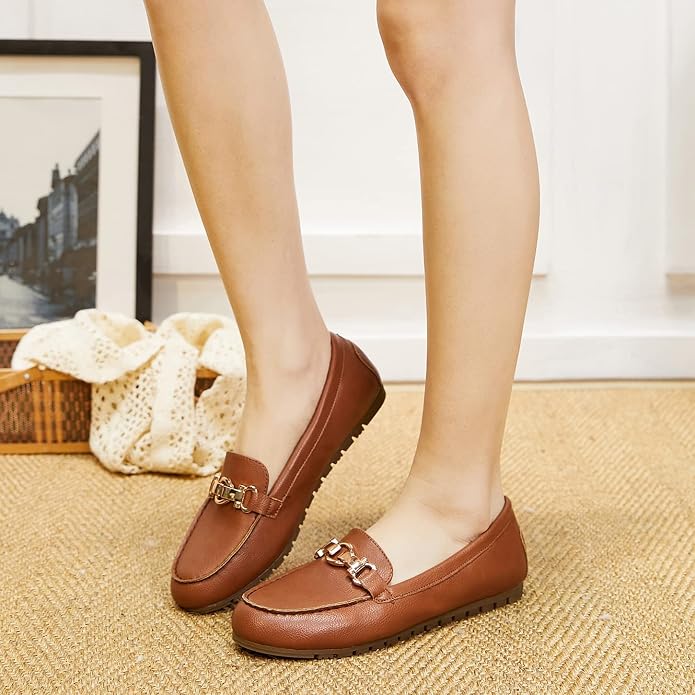 Brown Lightweight Penny Loafers CI54 - Image 2