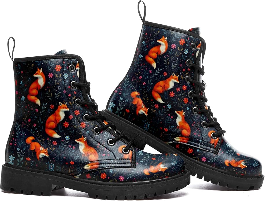 Gothic Fox Vintage Ankle Boots CI40 - Image 2