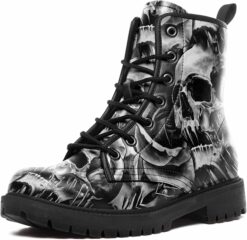 Gothic Vintage Skull Ankle Boots CI46