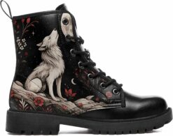 Gothic Wolf Ankle Boots CI41