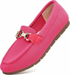 Knit Pink Lightweight Penny Loafers CI52