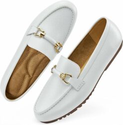 White Moccasins Penny Loafer CI60